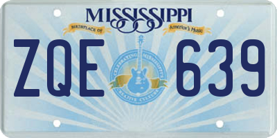 MS license plate ZQE639