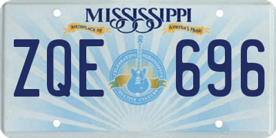 MS license plate ZQE696