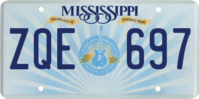MS license plate ZQE697