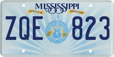 MS license plate ZQE823