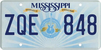 MS license plate ZQE848