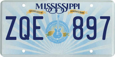 MS license plate ZQE897