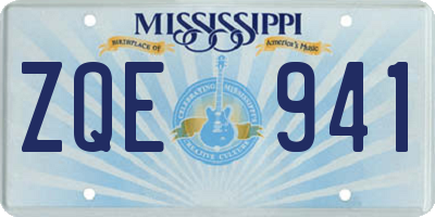 MS license plate ZQE941