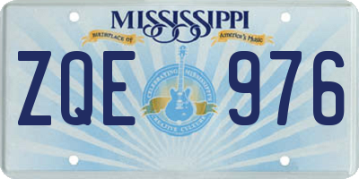 MS license plate ZQE976