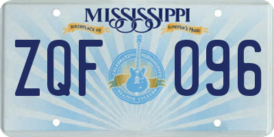 MS license plate ZQF096