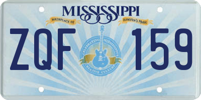 MS license plate ZQF159