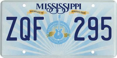 MS license plate ZQF295