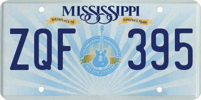 MS license plate ZQF395