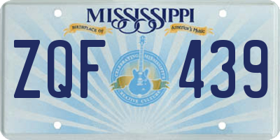 MS license plate ZQF439