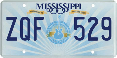 MS license plate ZQF529