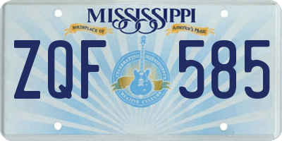 MS license plate ZQF585