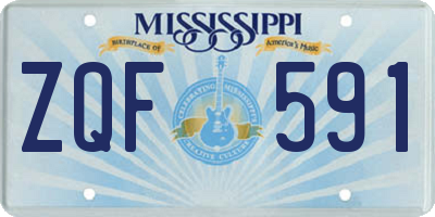 MS license plate ZQF591