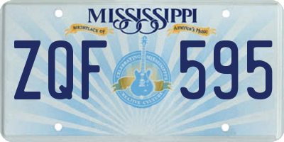 MS license plate ZQF595