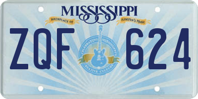 MS license plate ZQF624