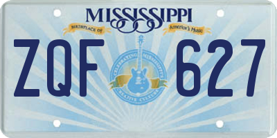 MS license plate ZQF627