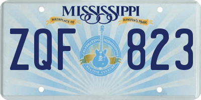 MS license plate ZQF823