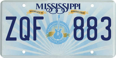 MS license plate ZQF883