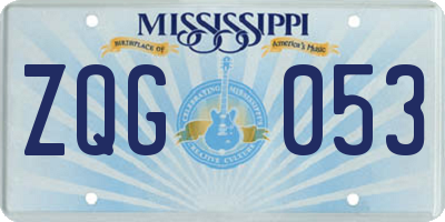 MS license plate ZQG053