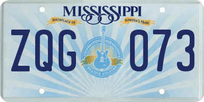 MS license plate ZQG073
