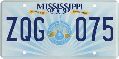 MS license plate ZQG075