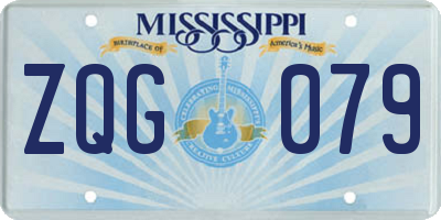 MS license plate ZQG079