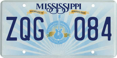 MS license plate ZQG084