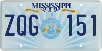 MS license plate ZQG151