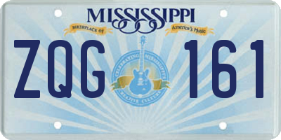 MS license plate ZQG161