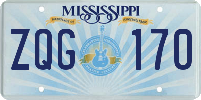 MS license plate ZQG170