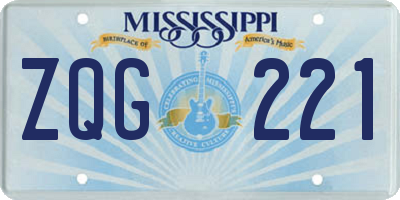 MS license plate ZQG221