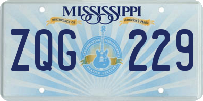 MS license plate ZQG229