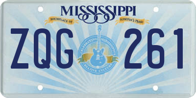 MS license plate ZQG261