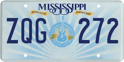 MS license plate ZQG272