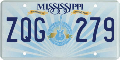 MS license plate ZQG279