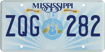 MS license plate ZQG282