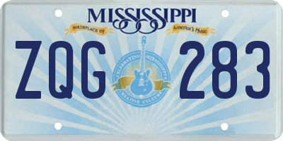 MS license plate ZQG283