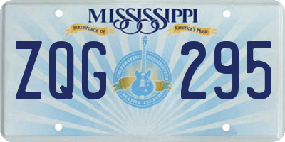 MS license plate ZQG295