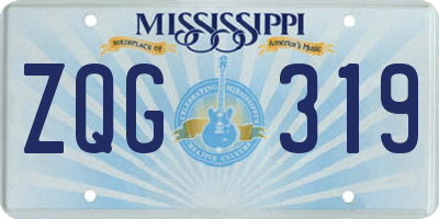 MS license plate ZQG319