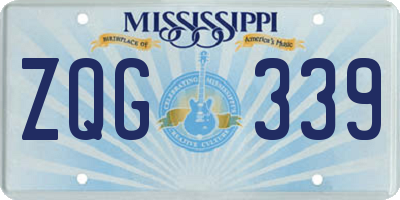 MS license plate ZQG339