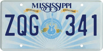 MS license plate ZQG341