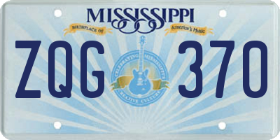 MS license plate ZQG370