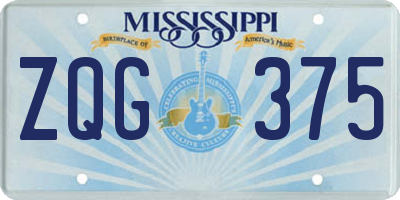 MS license plate ZQG375