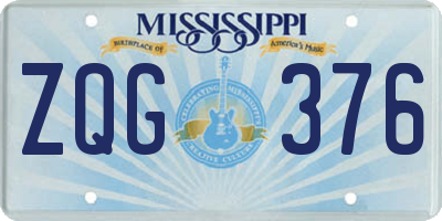 MS license plate ZQG376