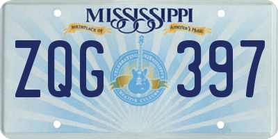 MS license plate ZQG397