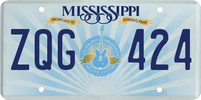 MS license plate ZQG424