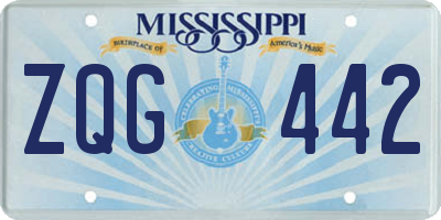 MS license plate ZQG442