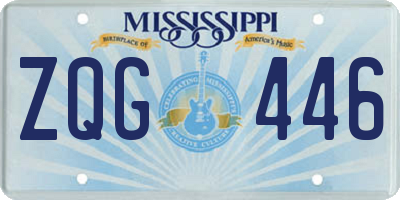 MS license plate ZQG446