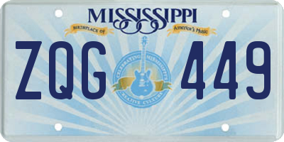 MS license plate ZQG449
