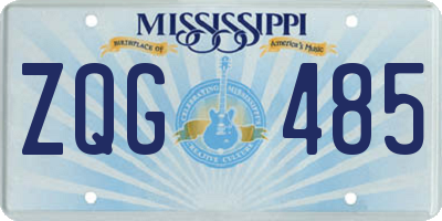 MS license plate ZQG485