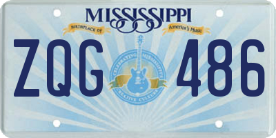 MS license plate ZQG486